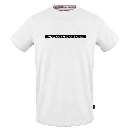 Aquascutum Heren-T-shirt met contrasterende strepen en logo (Wit) - Image 1