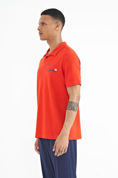 Heren Katoenen Polo T-Shirt Met Tekstprint - Image 4