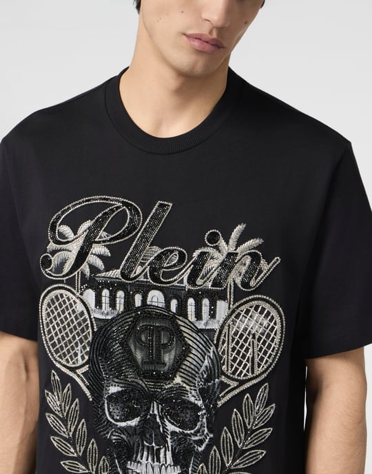 Round Neck T-Shirt Skull Tennis - Image 3