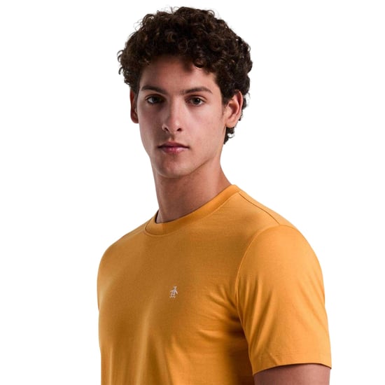 Original Penguin Heren Pete Geborduurd Logo T-Shirt (Geel) - Image 4