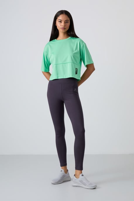 Oversized Polyester T-shirt met Ronde Hals en Zak - Image 4