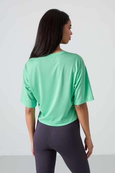 Oversized Polyester T-shirt met Ronde Hals en Zak - Image 6
