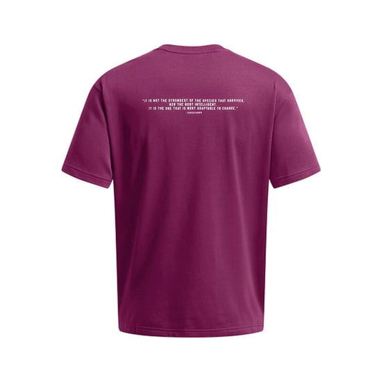 Under Armour Heren Project Rock Terrycloth T-shirt (Paars) - Image 2