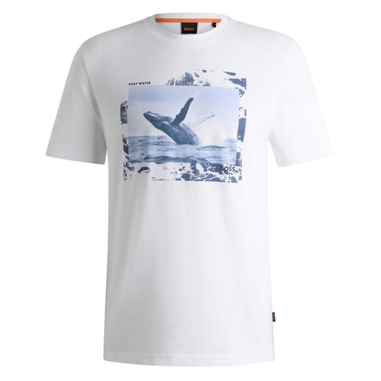 Boss Heren Walvis Katoenen T-Shirt (Wit) - Image 2