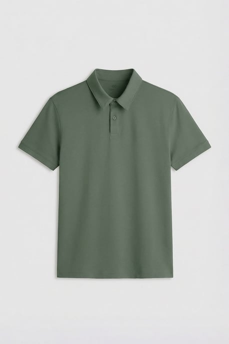 Heren Katoen Elasthaan Polo T-shirt - Image 1