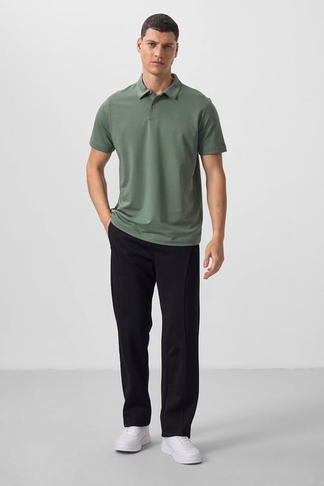 Heren Katoen Elasthaan Polo T-shirt - Image 2