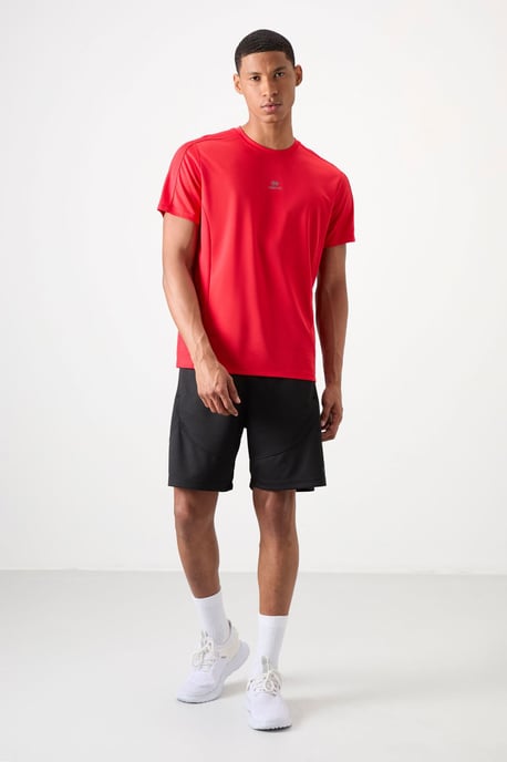 Heren Effen Crew Neck Korte Mouwen T-Shirt - Image 2