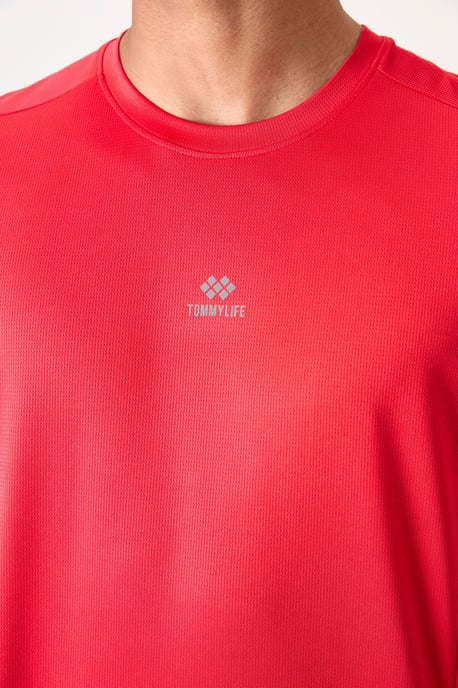 Heren Effen Crew Neck Korte Mouwen T-Shirt - Image 3