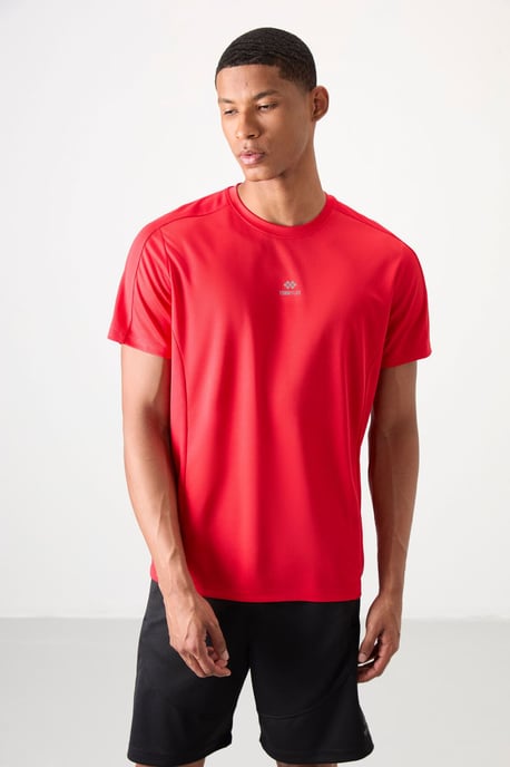 Heren Effen Crew Neck Korte Mouwen T-Shirt - Image 4