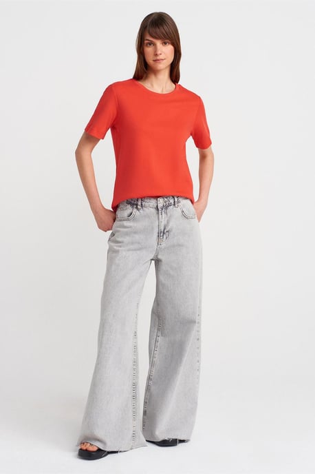 Dames Katoenen Crew Neck T-Shirt - Image 4