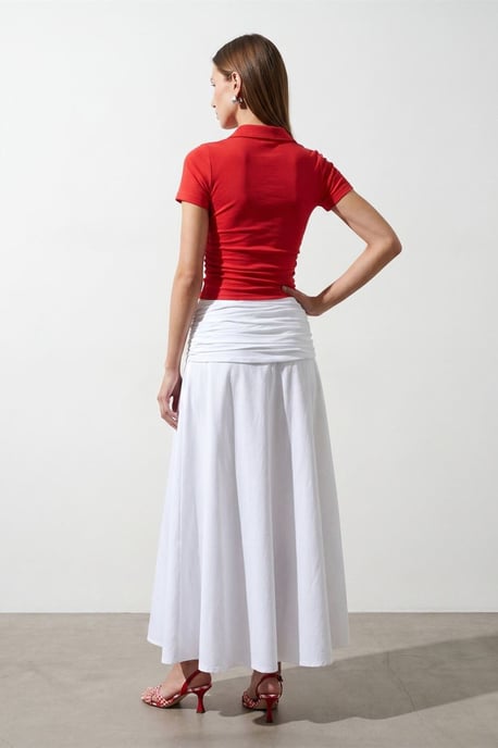 Dames Crop Slim Fit Polo T-shirt - Image 2