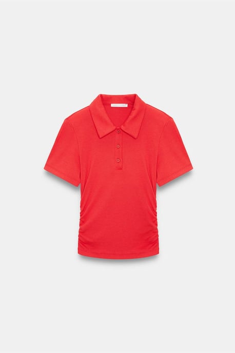 Dames Crop Slim Fit Polo T-shirt - Image 4