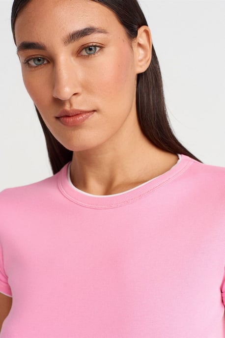 Dames Slim Fit Katoenen Crop T-Shirt - Image 3