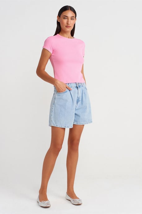Dames Slim Fit Katoenen Crop T-Shirt - Image 4