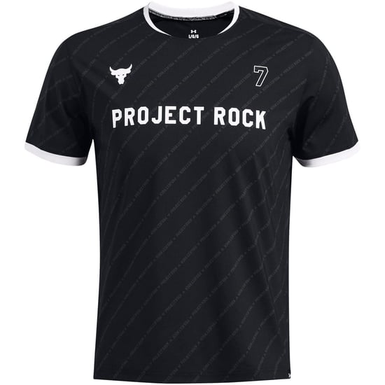 Under Armour Heren Project Rock Rugby T-Shirt (Zwart) - Image 1