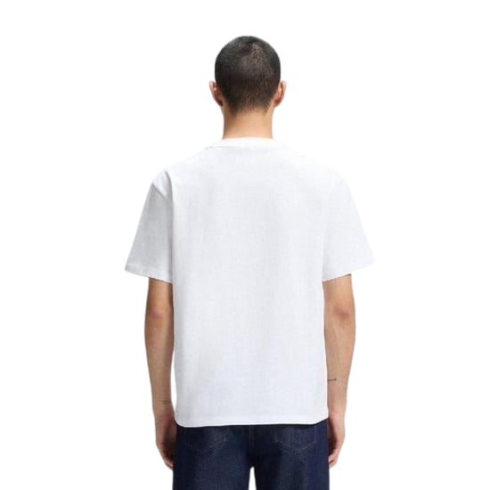 Hugo Heren Dapolino Logo Bedrukt Relaxed Fit T-shirt (Wit) - Image 3
