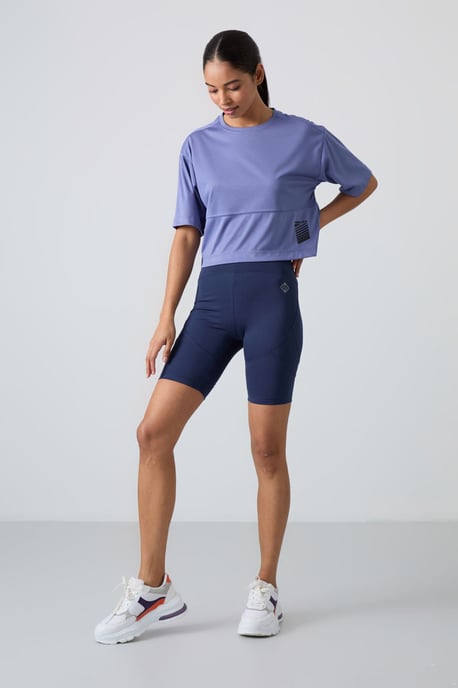 Overgrote Polyester T-shirt met Ronde Hals en Zak - Image 5