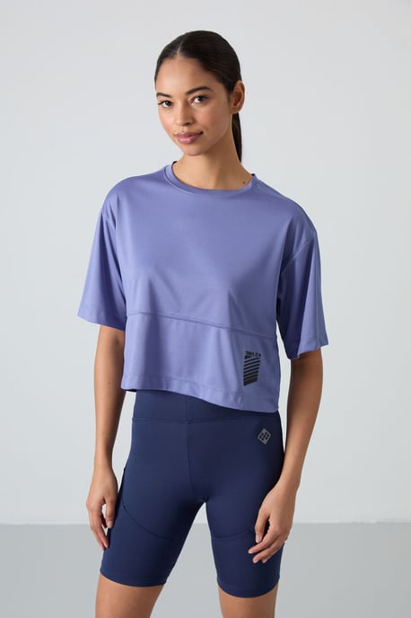 Overgrote Polyester T-shirt met Ronde Hals en Zak - Image 6