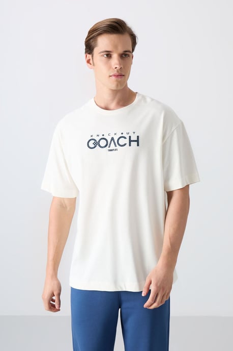 Oversized Logo Patch Crew Neck T-Shirt - Image 4