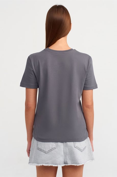 Dames Katoenen Crewneck T-Shirt - Image 2