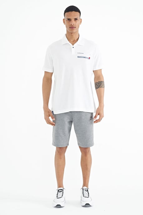Heren Katoenen Polo T-Shirt Met Tekstprint - Image 2