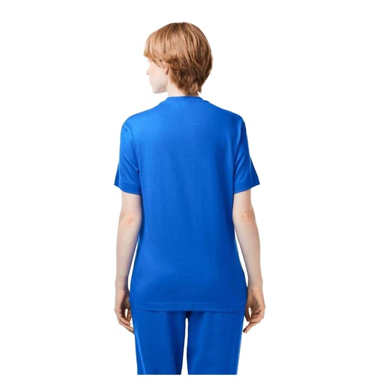 Lacoste Unisex Club voor volwassenen Bedrukt Zwaar Katoenen T-Shirt (Blauw) - Image 3