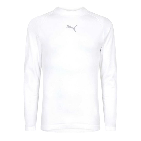 Puma Heren Logo Crew Neck Fitted Base Layer Top (Wit) - Image 1