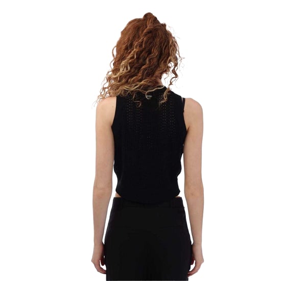 Boss Dames/Dames Fassie Gehaakte Top (Zwart) - Image 3