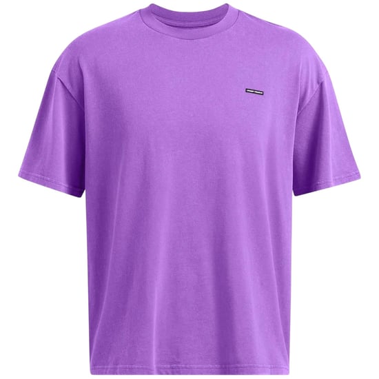 Under Armour Heren Gewassen Logo Oversized T-shirt (Paars) - Image 2