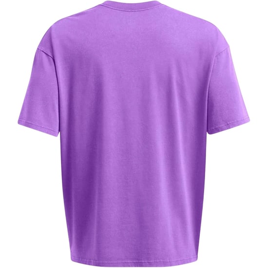 Under Armour Heren Gewassen Logo Oversized T-shirt (Paars) - Image 3