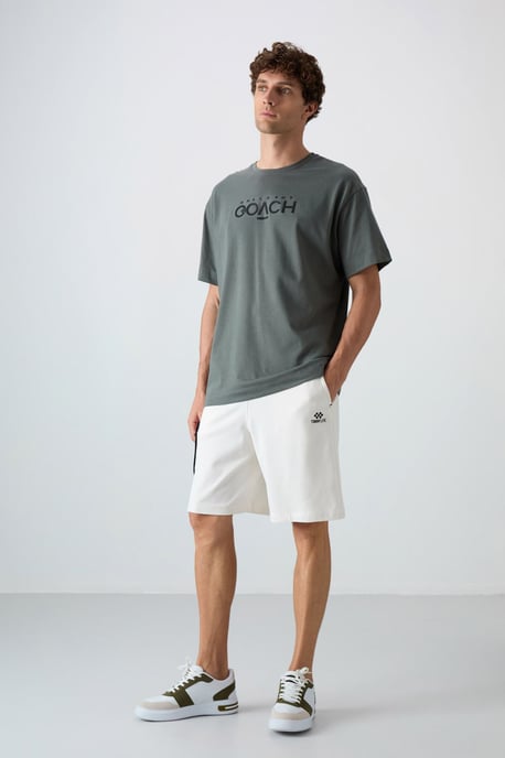 Oversized Logo Patch Crew Neck T-shirt - Image 2