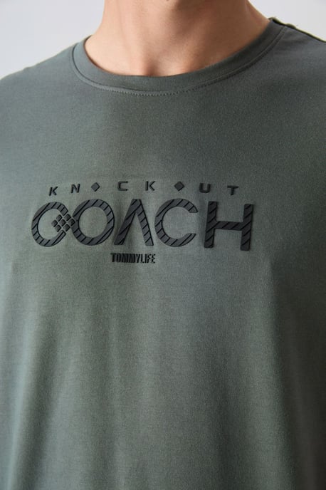 Oversized Logo Patch Crew Neck T-shirt - Image 3