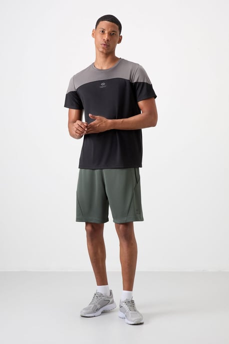 Heren T-shirt met kleurafwisseling en ronde hals - Image 2