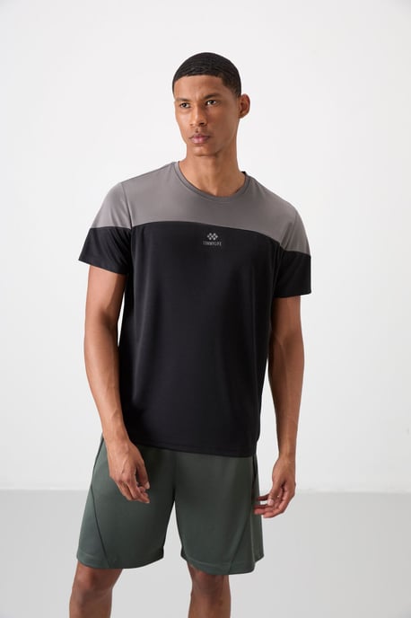 Heren T-shirt met kleurafwisseling en ronde hals - Image 4