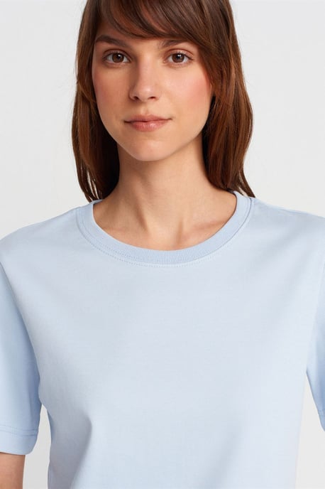 Dames Katoenen Crew Neck T-shirt - Image 3