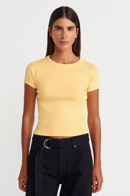 Dames Slim Fit Katoenen Cropped T-Shirt - Image 1