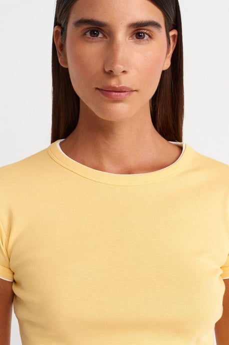 Dames Slim Fit Katoenen Cropped T-Shirt - Image 3