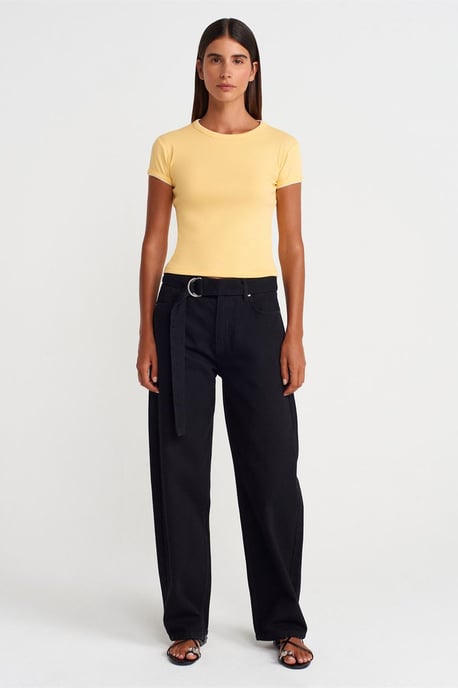 Dames Slim Fit Katoenen Cropped T-Shirt - Image 4