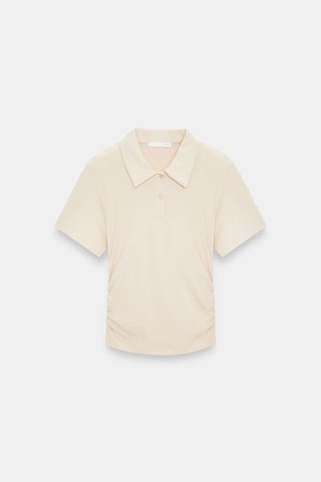Dames Crop Slim Fit Polo T-Shirt - Image 5