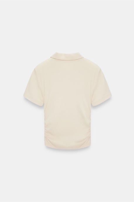 Dames Crop Slim Fit Polo T-Shirt - Image 6