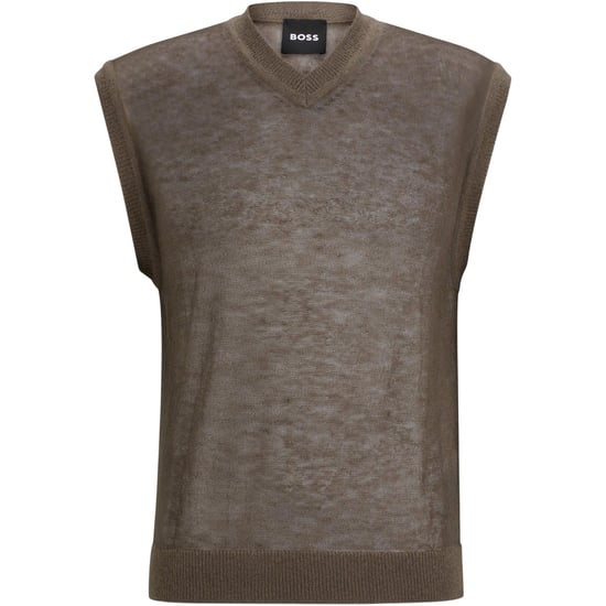 Boss Heren Lucid Crew Hals T-shirt (Beige) - Image 2
