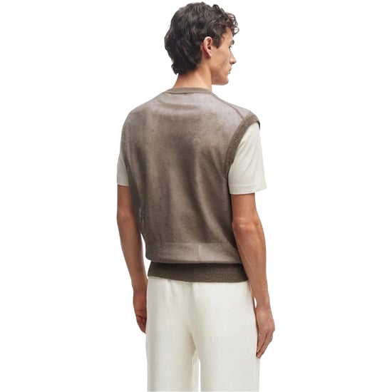 Boss Heren Lucid Crew Hals T-shirt (Beige) - Image 3