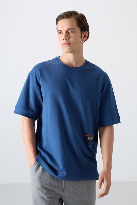Overmaatse Katoenmix Ronde Hals T-Shirt - Image 1
