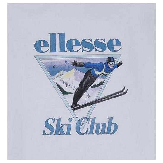 Ellesse Heren Umontia Skiing Scene Regular T-shirt met korte mouwen (Wit) - Image 2
