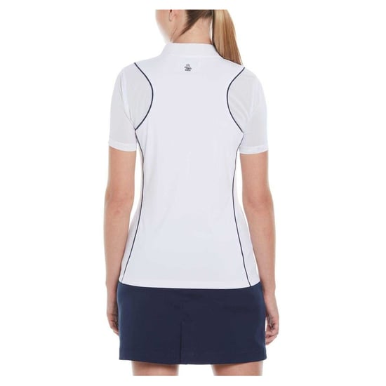 Original Penguin Dames/Dames Contrast Boorden Regelmatig Golf Poloshirt (Helder wit) - Image 2