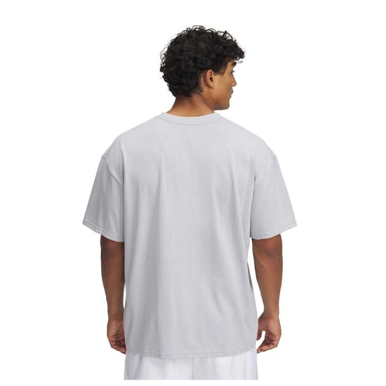 Under Armour Heren Logo Zwaargewicht Los T-shirt (Grijs) - Image 2