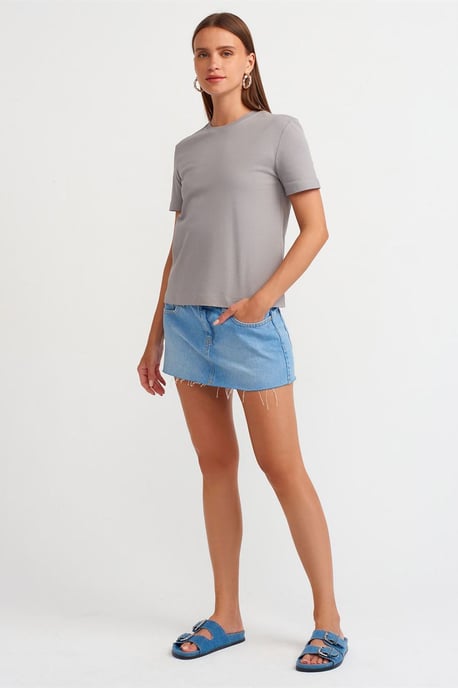 Dames Katoenen Crew Neck T-Shirt - Image 3