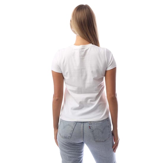 Levis Dames/Dames Patchwork T-shirt (Helder wit) - Image 2