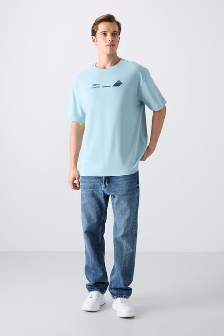 Overgrotere Katoen-Polyester T-shirt met Ronde Hals - Image 2