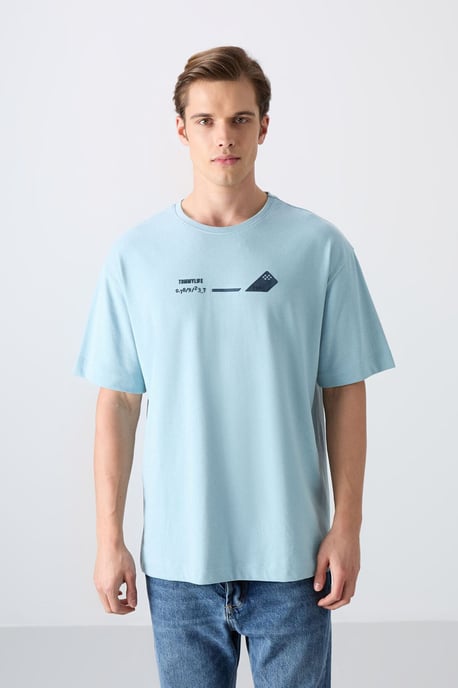 Overgrotere Katoen-Polyester T-shirt met Ronde Hals - Image 3